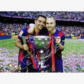 イニエスタ直筆サイン入りバルセロナ15/16ホームユニフォーム | THE DUGOUT