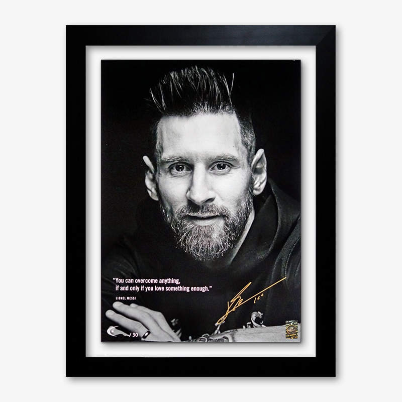 世界限定30枚] メッシ直筆サイン入りクォートアート 