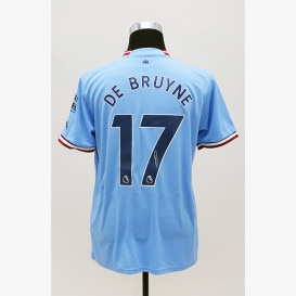 デ・ブライネ直筆サイン入りマンチェスターシティ19/20ホーム