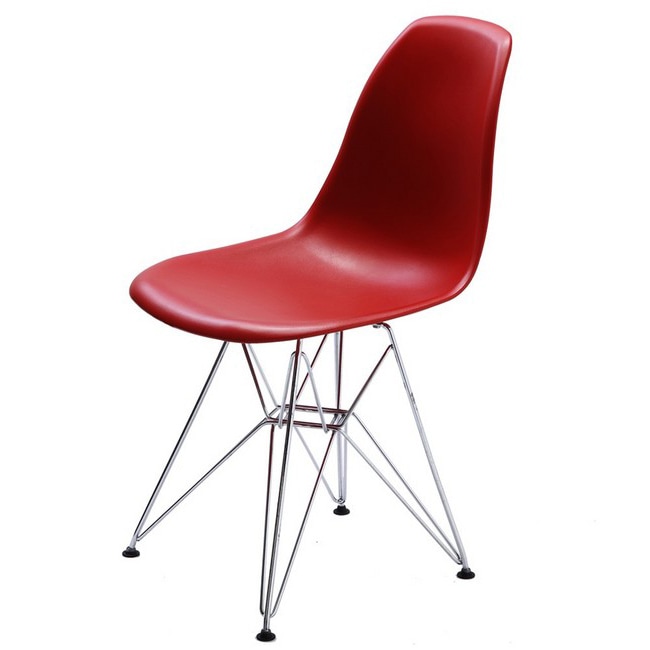 イームズ　サイドシェルチェア　赤　ドーウェルベース イームズプラスチックシェル サイドチェア ダウェルベース – CoCokagu