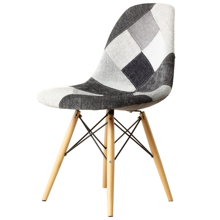 イームズ DSW パッチワーク グレー シェルチェア ダイニングチェア