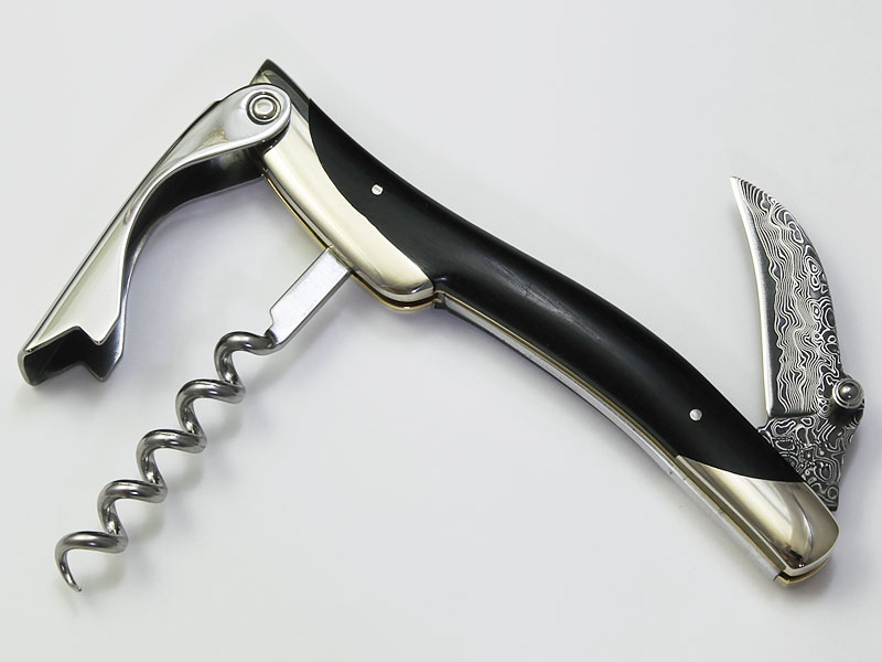 アスロ ダマスカス鋼 ソムリエナイフ DEW 黒檀