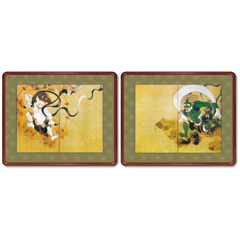 俵屋宗達『風神雷神図』高級額装2点組 : アートの友社 『風神雷神図