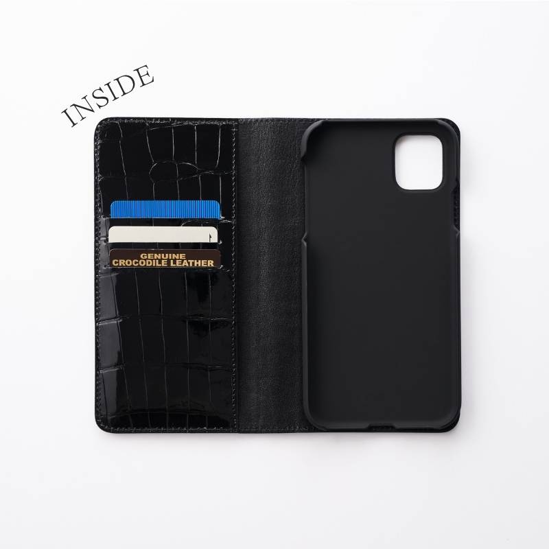 Minato-湊-（iPhone17Pro 手帳型スマホケース） マットクロコダイル/渓