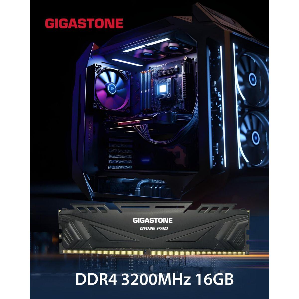 メモリ DDR4】 Gigastone ブラック Game Pro デスクトップPC用メモリ