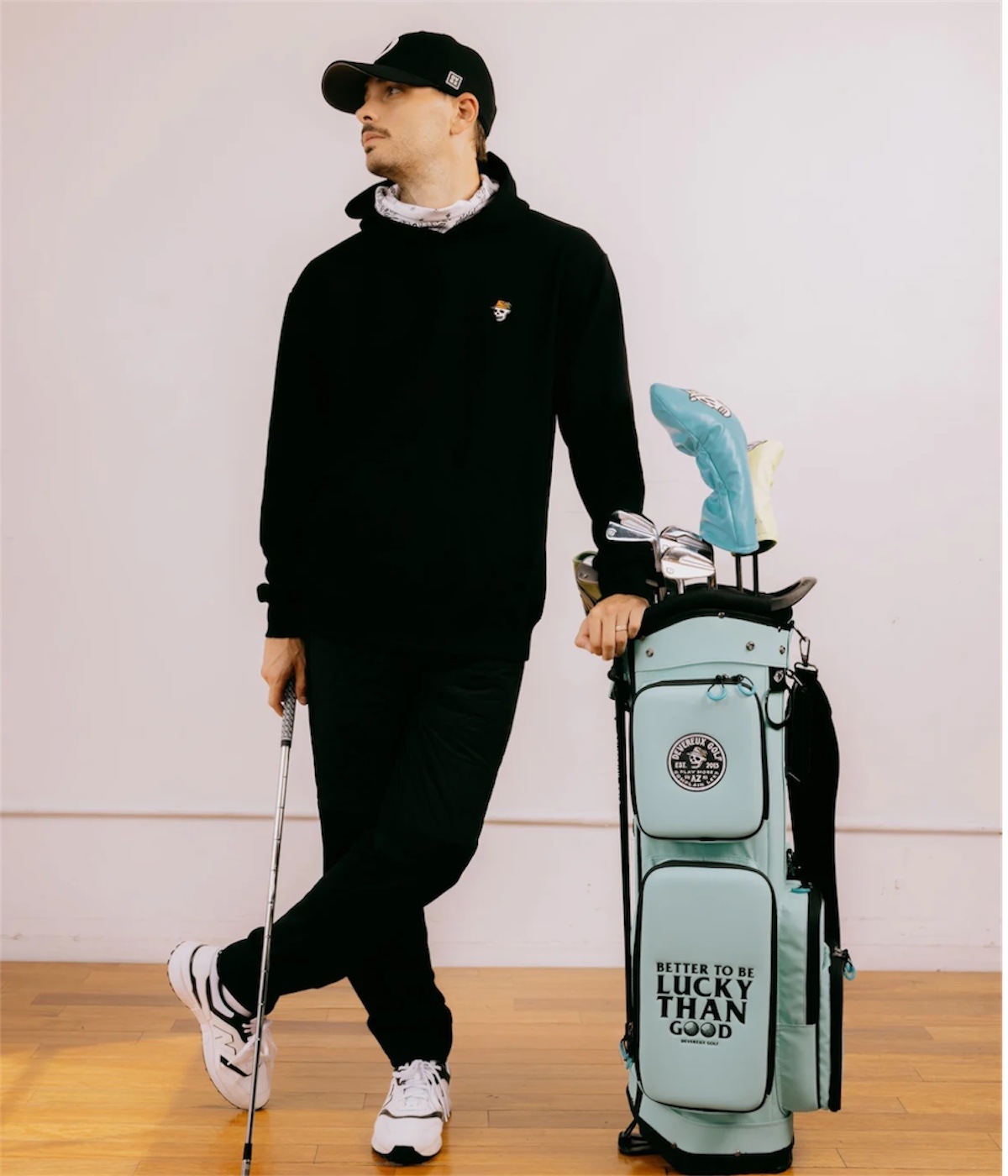 DEVEREUX GOLF / Deep Side Pocket Caddie Bag / 763474846-AQUA