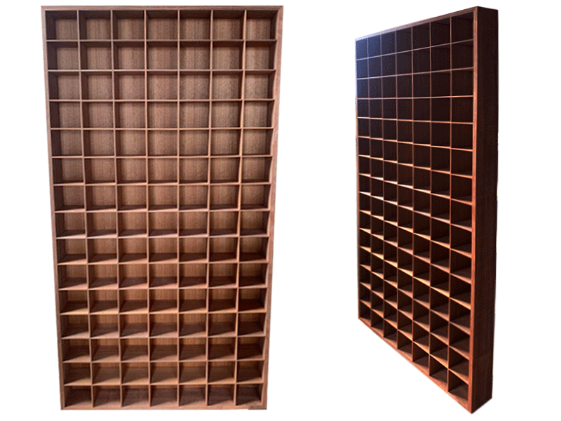 フルオーダーコレクション棚(蕎麦猪口棚・グラス・陶器) | 店舗,大川