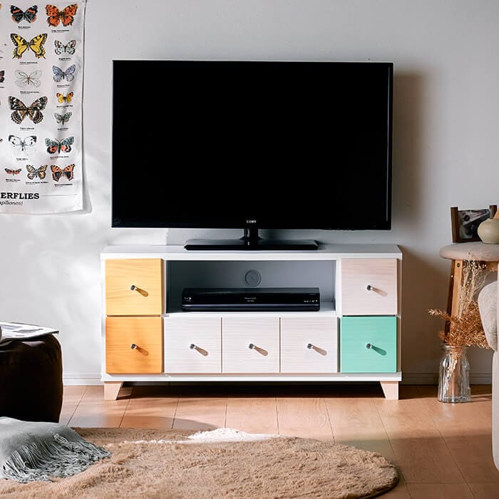 大川家具】テレビボード 94cm幅 パステル パイン [中村敬木工