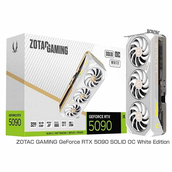 ZOTAC GAMING GeForce RTX 5090 SOLID OC WHITE ED 32GB GDDR7