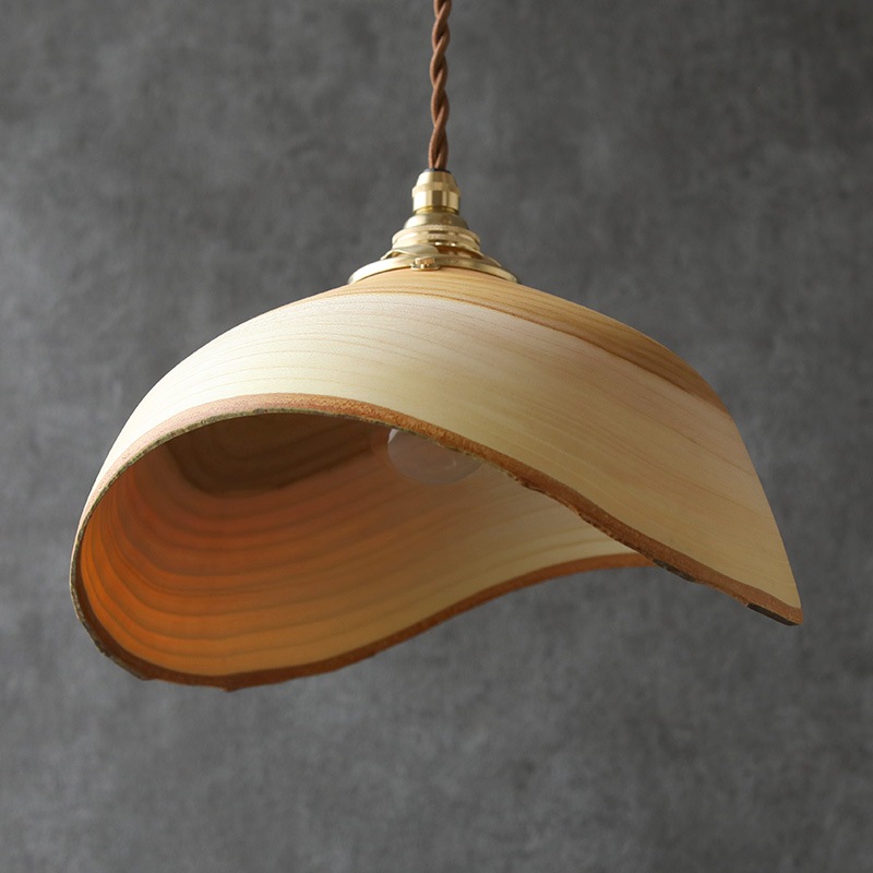 中矢嘉貴｜ランプシェード ケヤキ 樹皮付き | 趣佳[syuca.jp