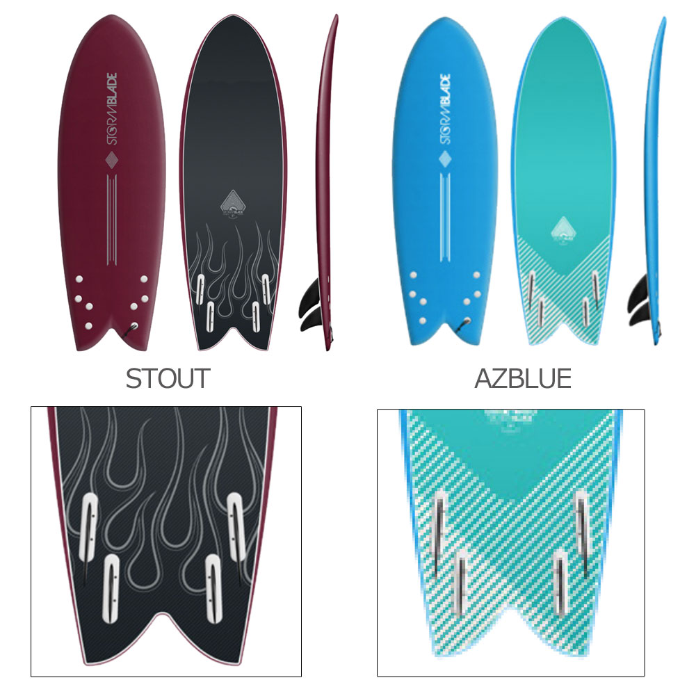 ソフトボード ストームブレード モダンレトロ フィッシュ 5'8 STORM