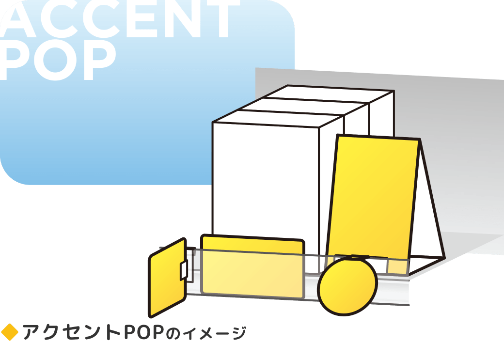 店頭POPをつくる | ペーパーディスプレイ工場｜紙製什器の企画から設計