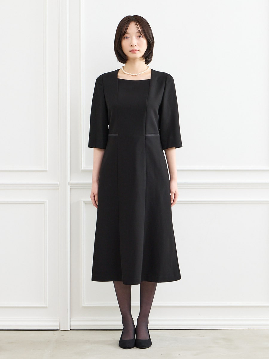 喪服・礼服】【ウォッシャブル】Vネックノーカラージャケット、前開き