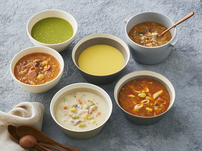野菜を楽しむ 6種のスープセット｜お取り寄せならロック・フィールド