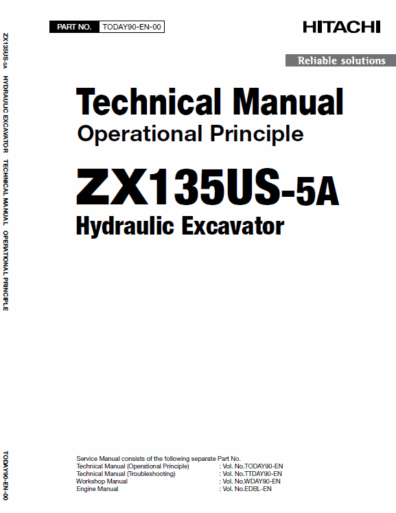 Hitachi ZX135US-5A Excavator Service Repair Manual
