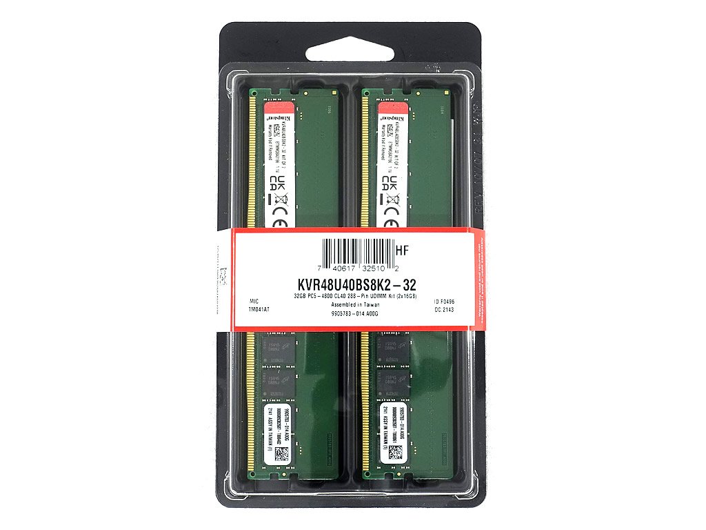 Kingston KVR48U40BS8K2-32 Value Ram 288pin DDR5-4800 CL40-39-39