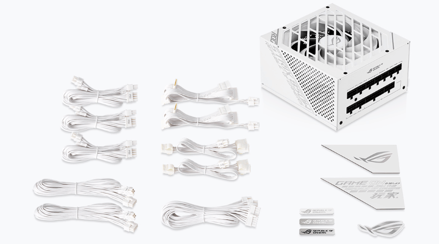 ASUS、80PLUS GOLD認証セミファンレス電源にホワイトエディション
