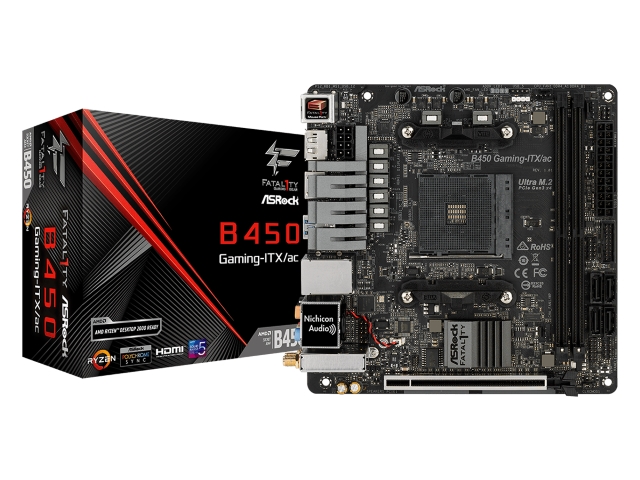 ASRock Fatal1ty B450 Gaming-ITX/ac AMD 400シリーズ Socket AM4対応