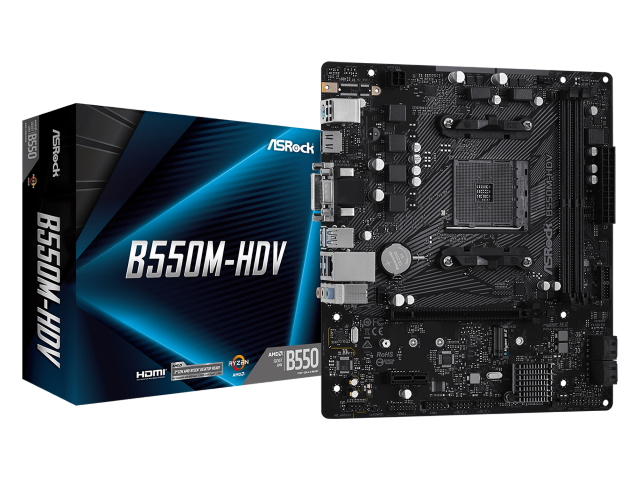 ASRock B550M-HDV AMD 500シリーズ Socket AM4対応 AMD B550チップ