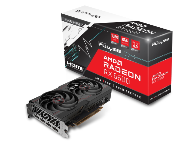 SAPPHIRE PULSE AMD Radeon RX 6600 8GB GDDR6 Dual-X RADEON RX 6600