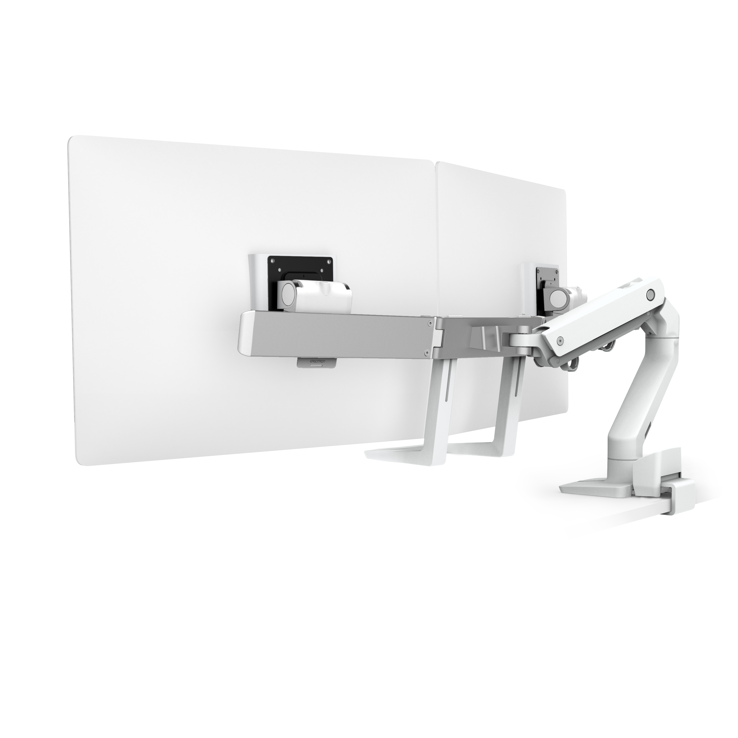 HXデュアルモニターアーム | トップマウントCクランプ付き | Ergotron