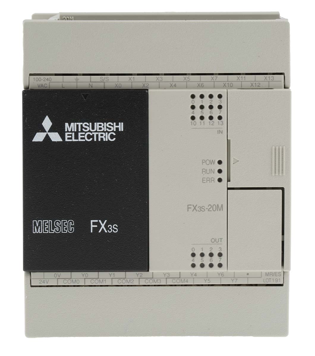 FX3S-20MR/ES | 三菱電機 FX3S PLC (CPUユニット) 12 入力 8 出力