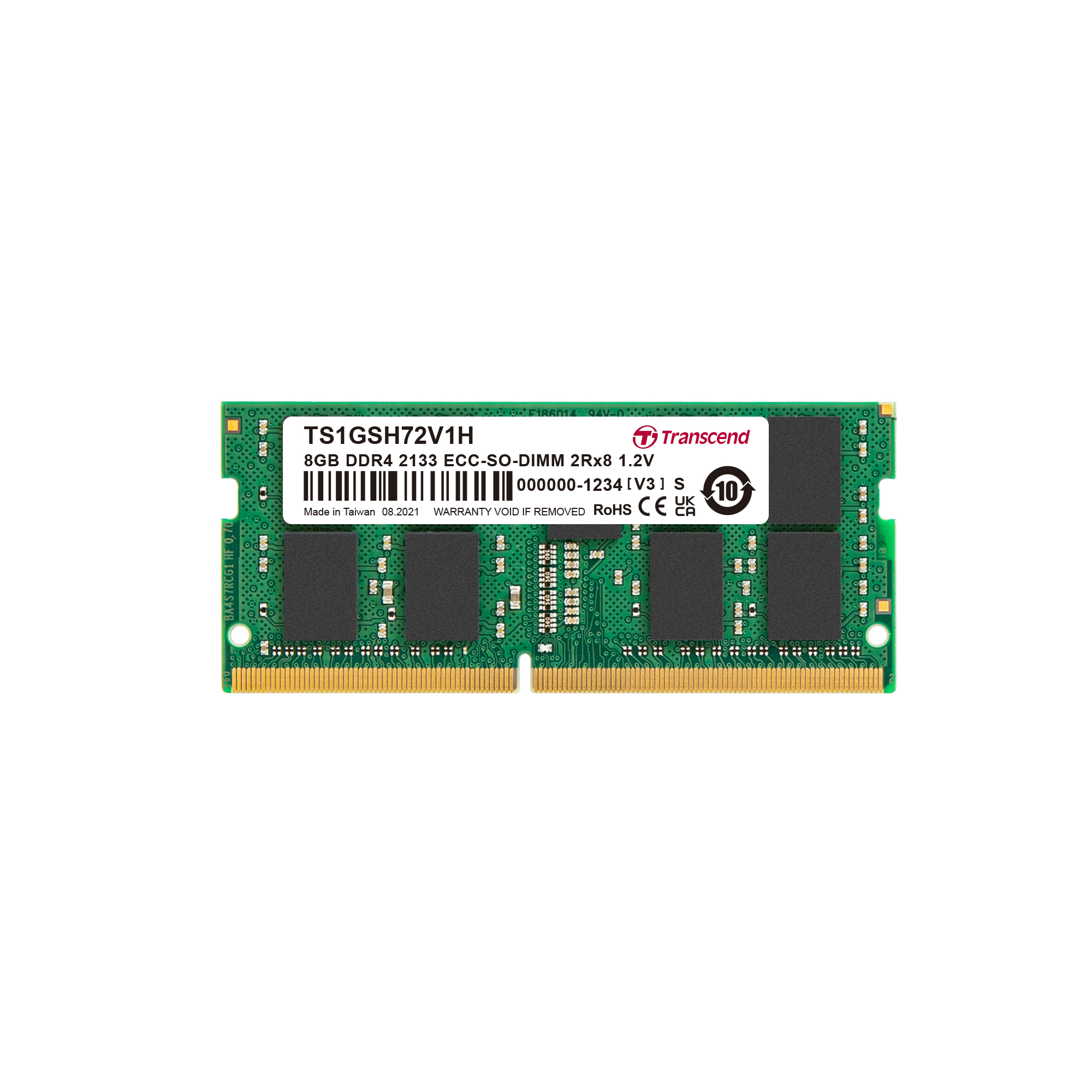 Transcend RAM 8 GB, DDR4 デスクトップ, TS1GSH72V1H 2133 Mbit/s