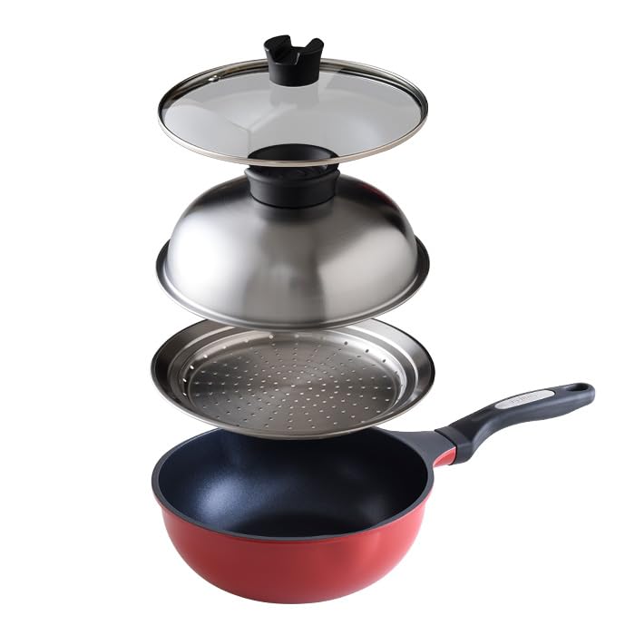 Amazon.co.jp: ベルフィーナ マルチグルメパン (レッド) Bellfina IH