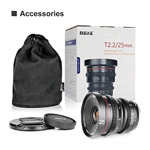 Amazon.com : Meike 25mm T2.2 Large Aperture Manual Focus Prime Low