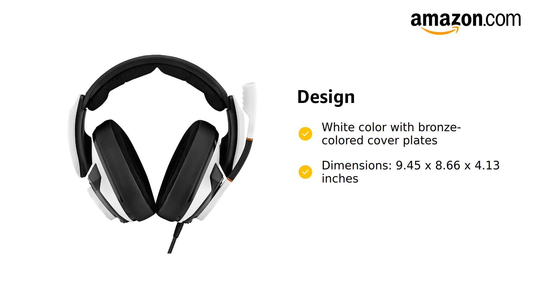 Amazon.com: EPOS I Sennheiser GSP 601 Gaming Headset, Noise