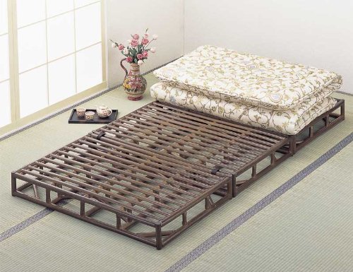 Amazon｜籐（ラタン）スノコベッド三分割タイプ(シングル)｜ベッド