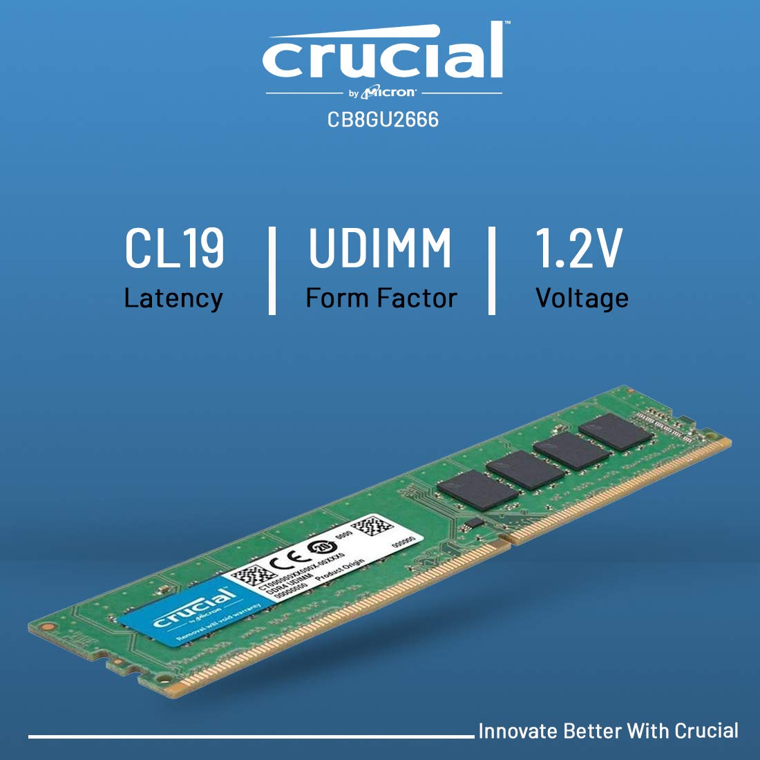 Amazon.co.jp: Crucial Memoria RAM DDR4 8GB - CB8GU2666 ブラック