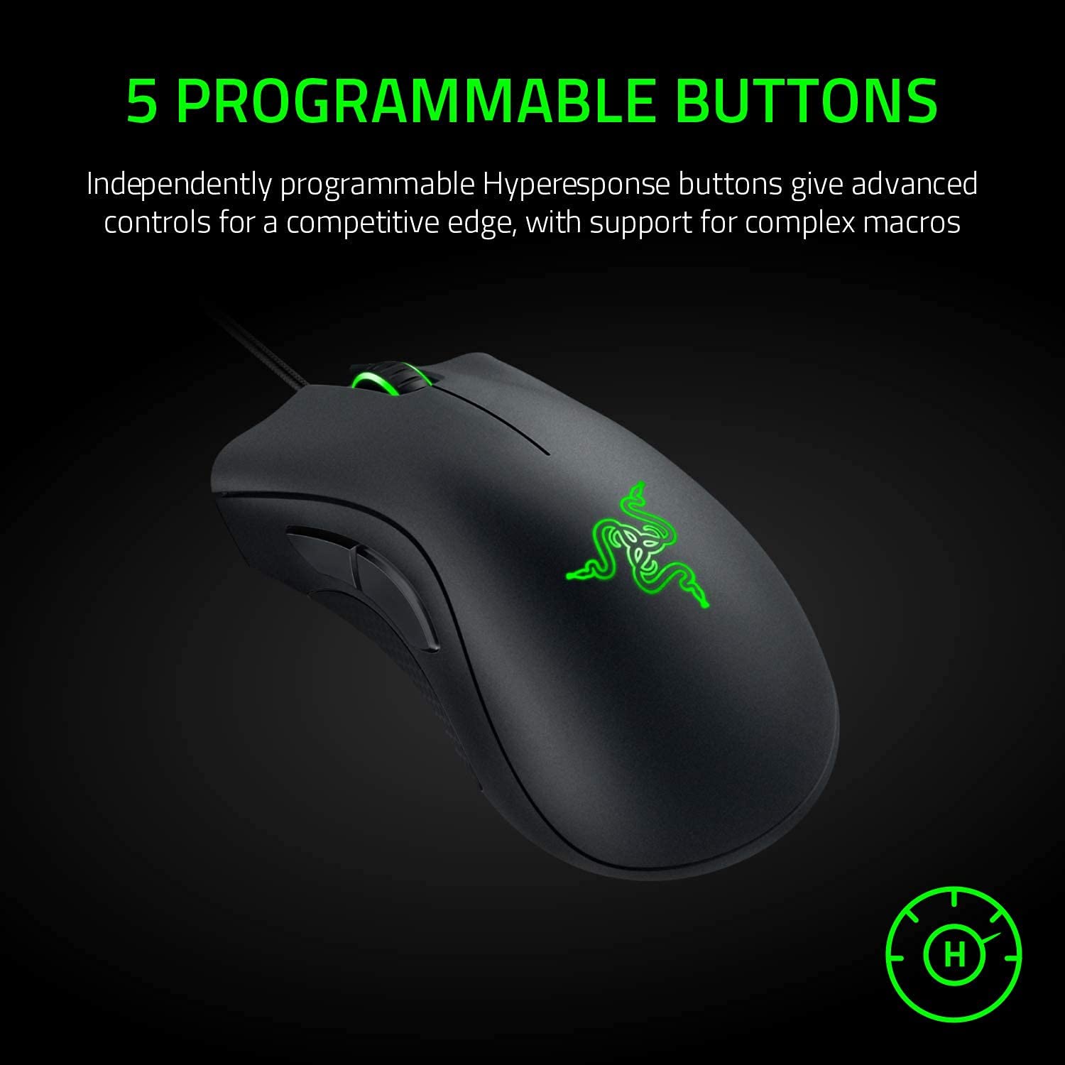 Amazon | Razer DeathAdder エッセンシャル ゲーム用マウス: 6400 DPI