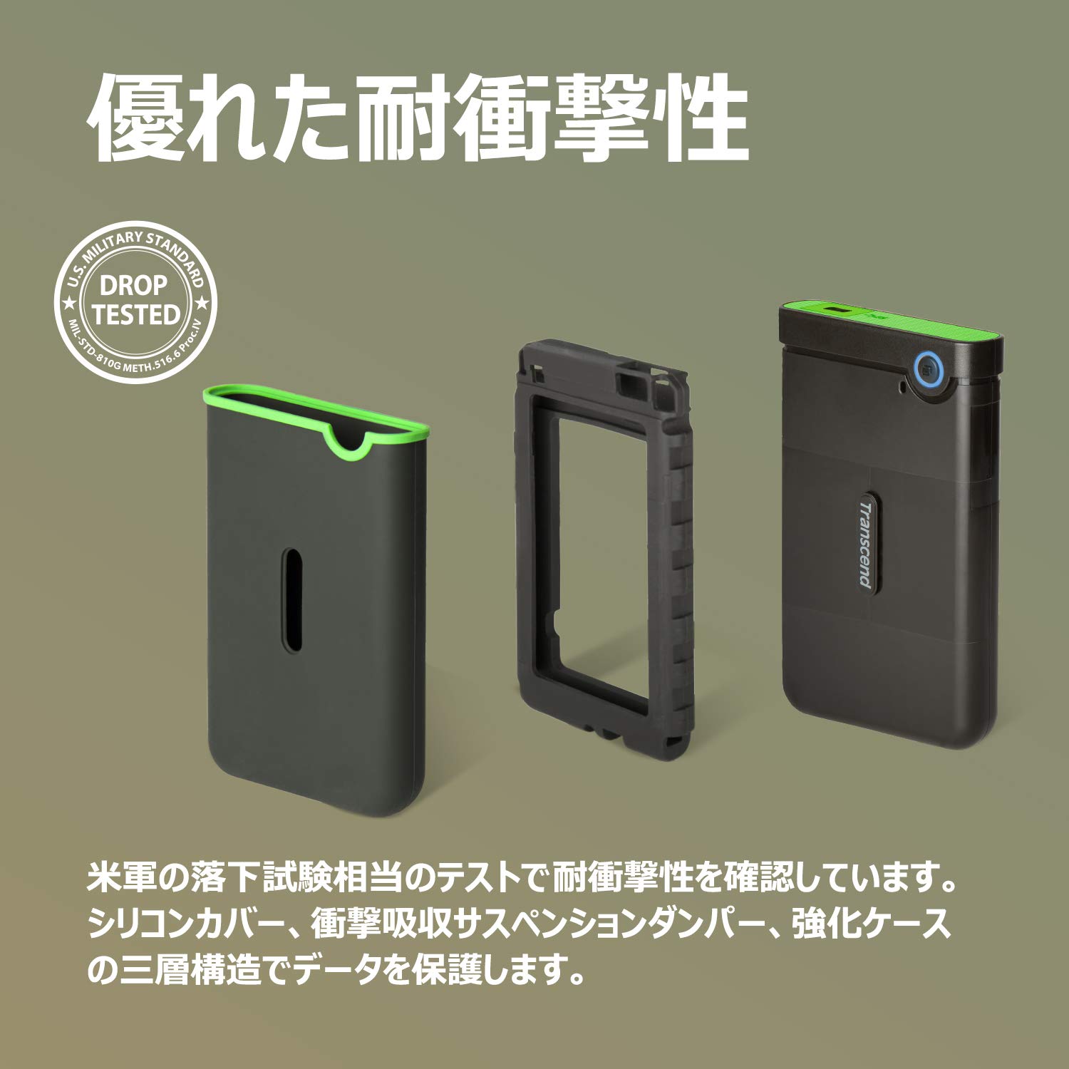 Amazon.co.jp: トランセンドジャパン Transcend ポータブルHDD 2TB 耐