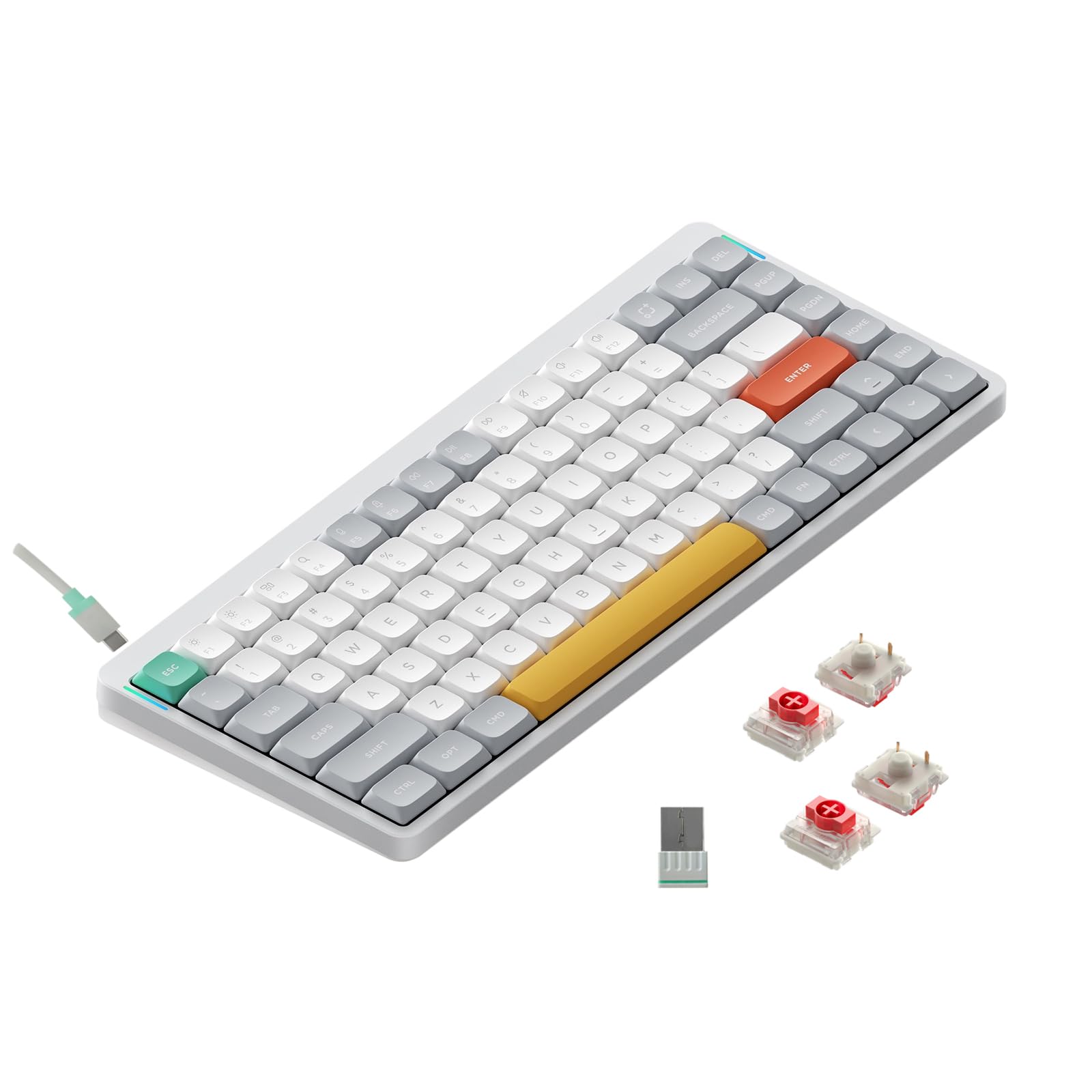 Amazon | nuphy Air75 V2 メカニカルキーボード 75%ロープロファイル