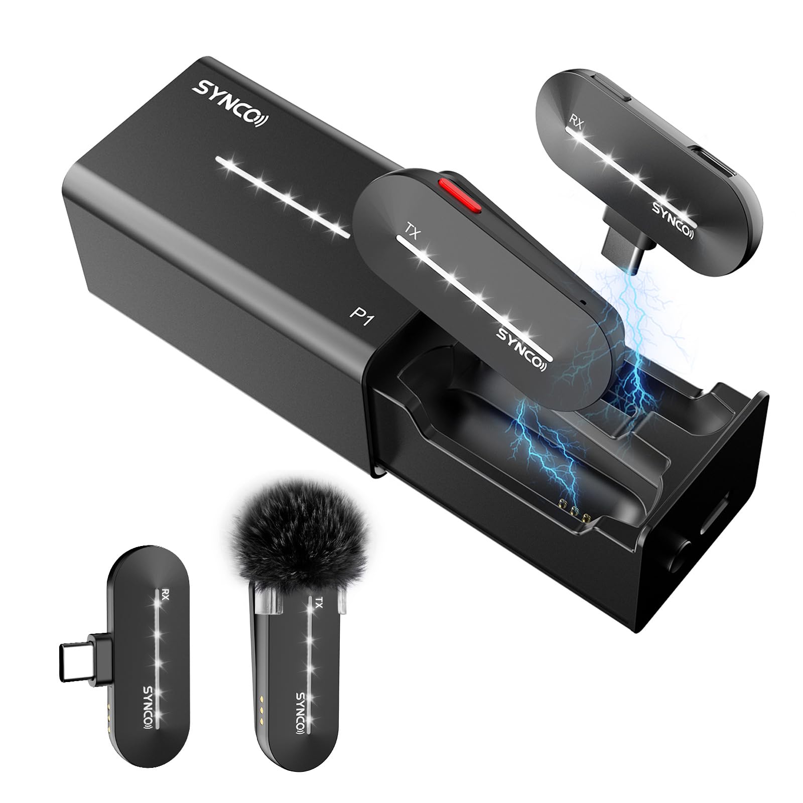 Amazon.com: SYNCO Wireless Lavalier Microphone 48KHz 24Bit, P1ST