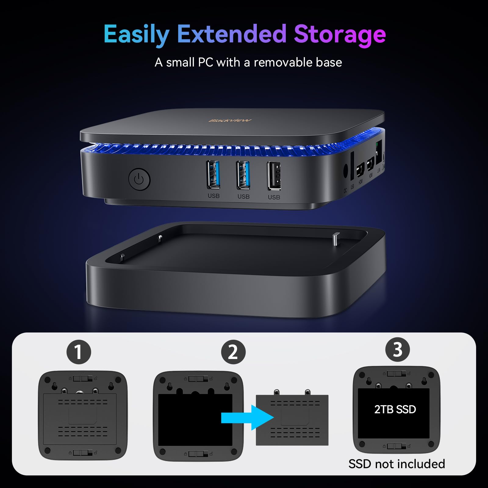 Amazon.com: Blackview [3 Year Warranty] MP60 Silent Mini PC Intel