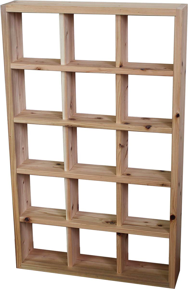 Amazon.co.jp: WOODPRO 格子ラック 200型(内寸20cm) 3×5 幅69.6cm×奥行