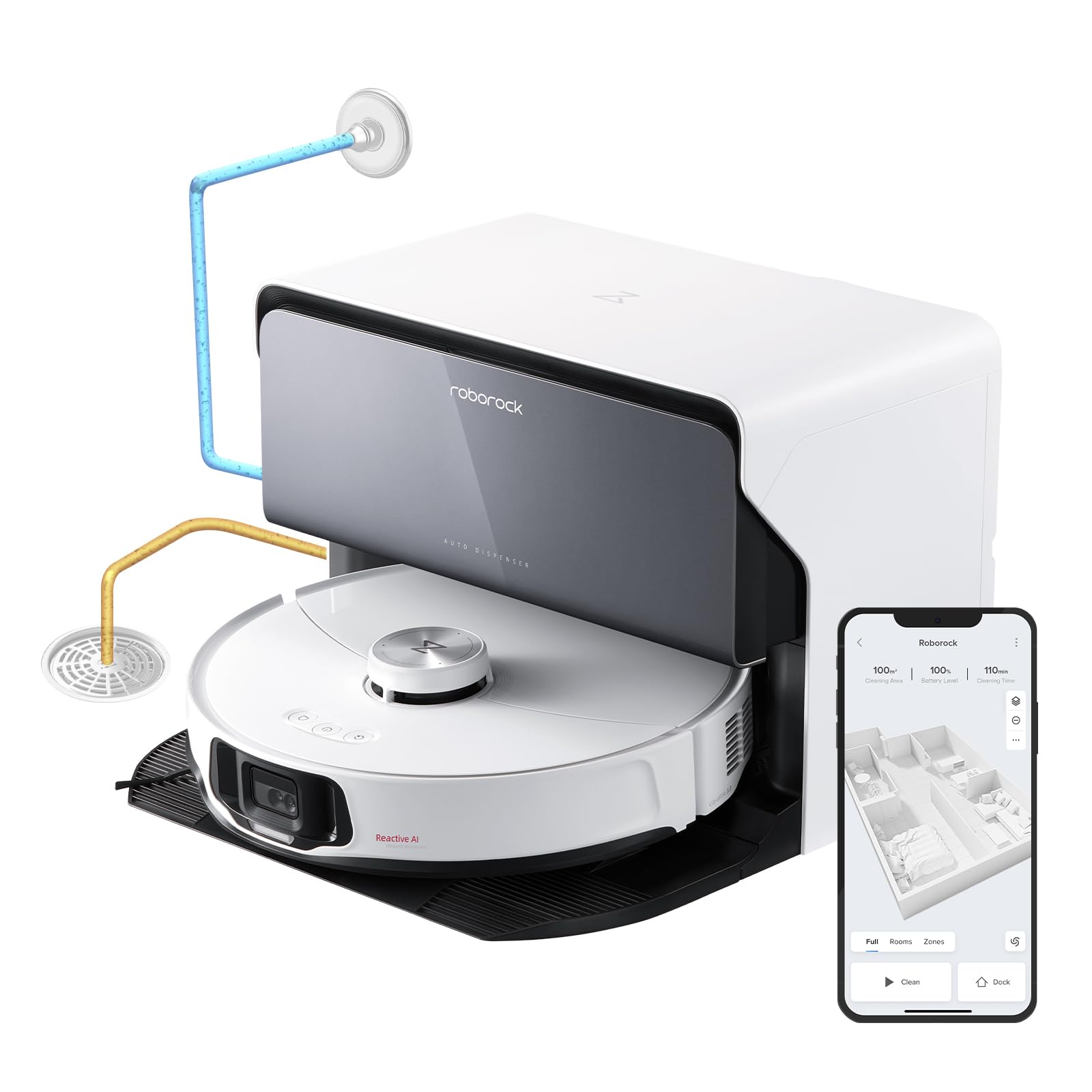 Amazon.com - roborock S8 MaxV Ultra with Refill & Drainage System