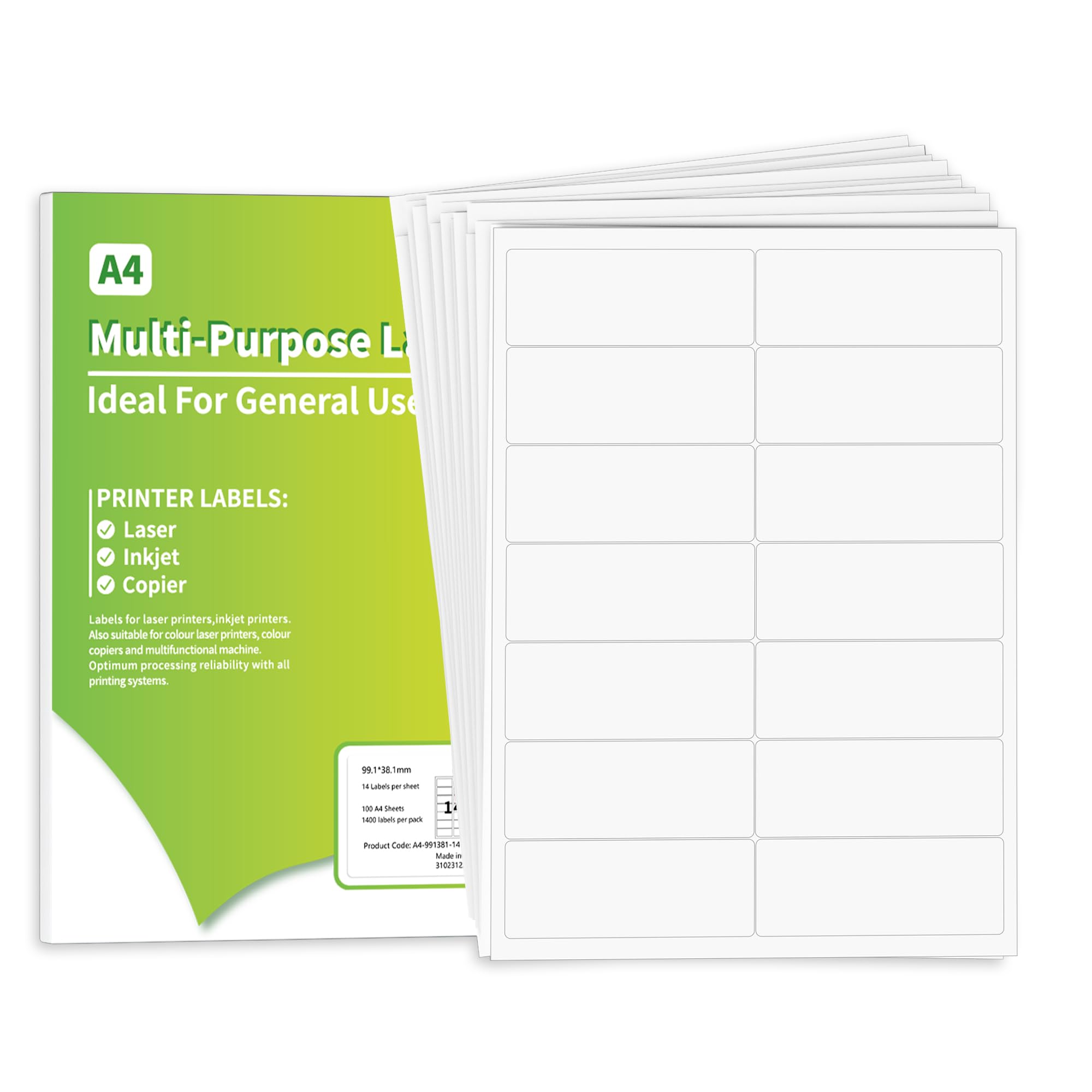 Itari 1400ステッカー-99.1 mmx 38.1 mmステッカー100 Amazon | Itari