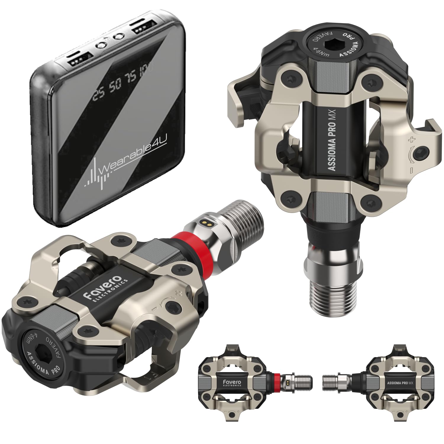 Amazon.com: Favero ASSIOMA PRO MX-1 Power Meter Pedals with Power