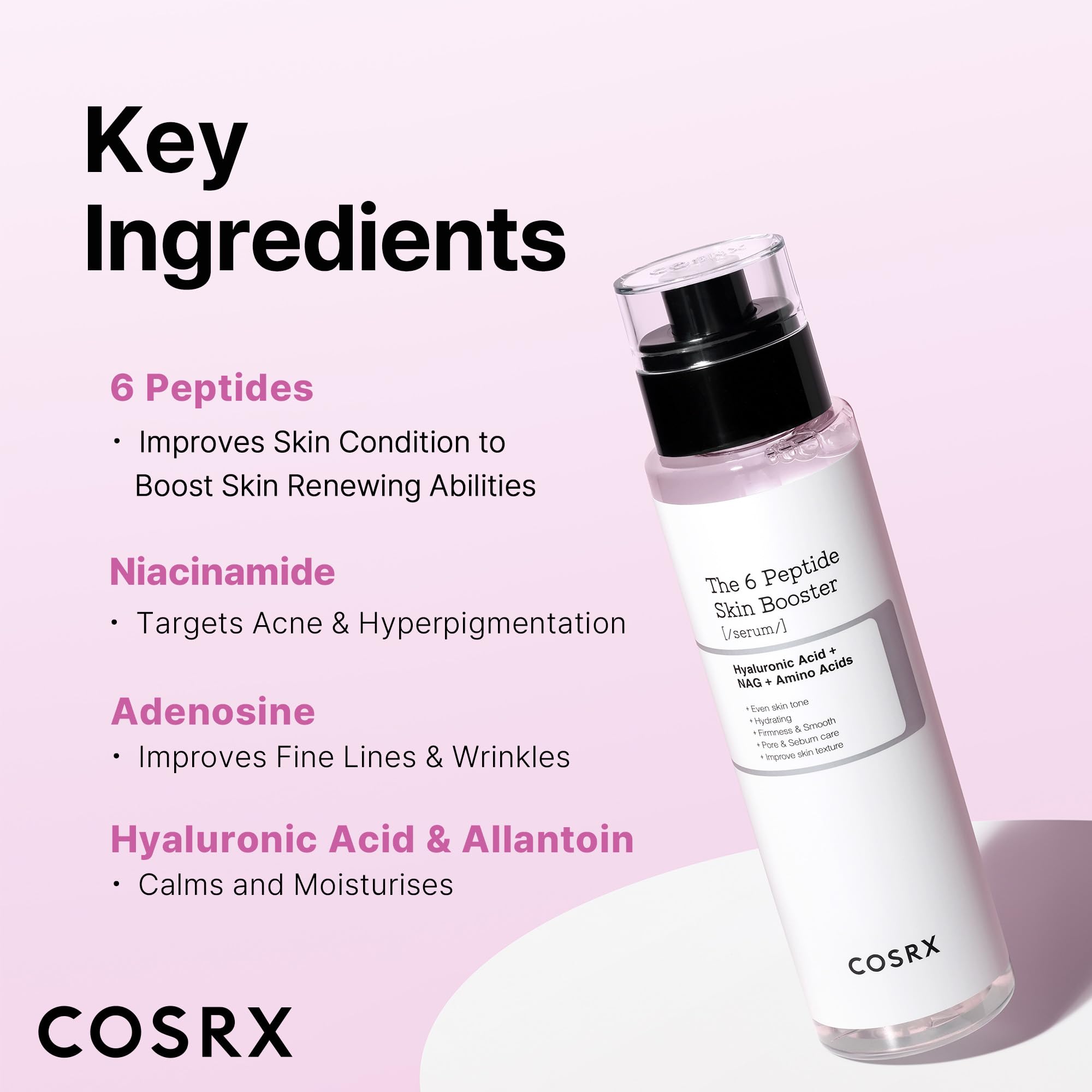 Amazon.com: COSRX 6X Peptide Collagen Booster Toner Serum with