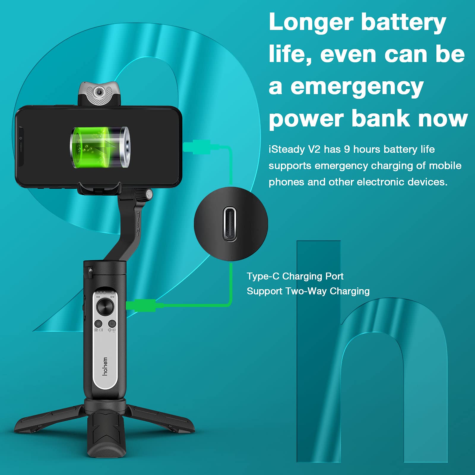 Amazon.co.jp: Hohem iSteady V2 3軸折りたたみ式ジンバル