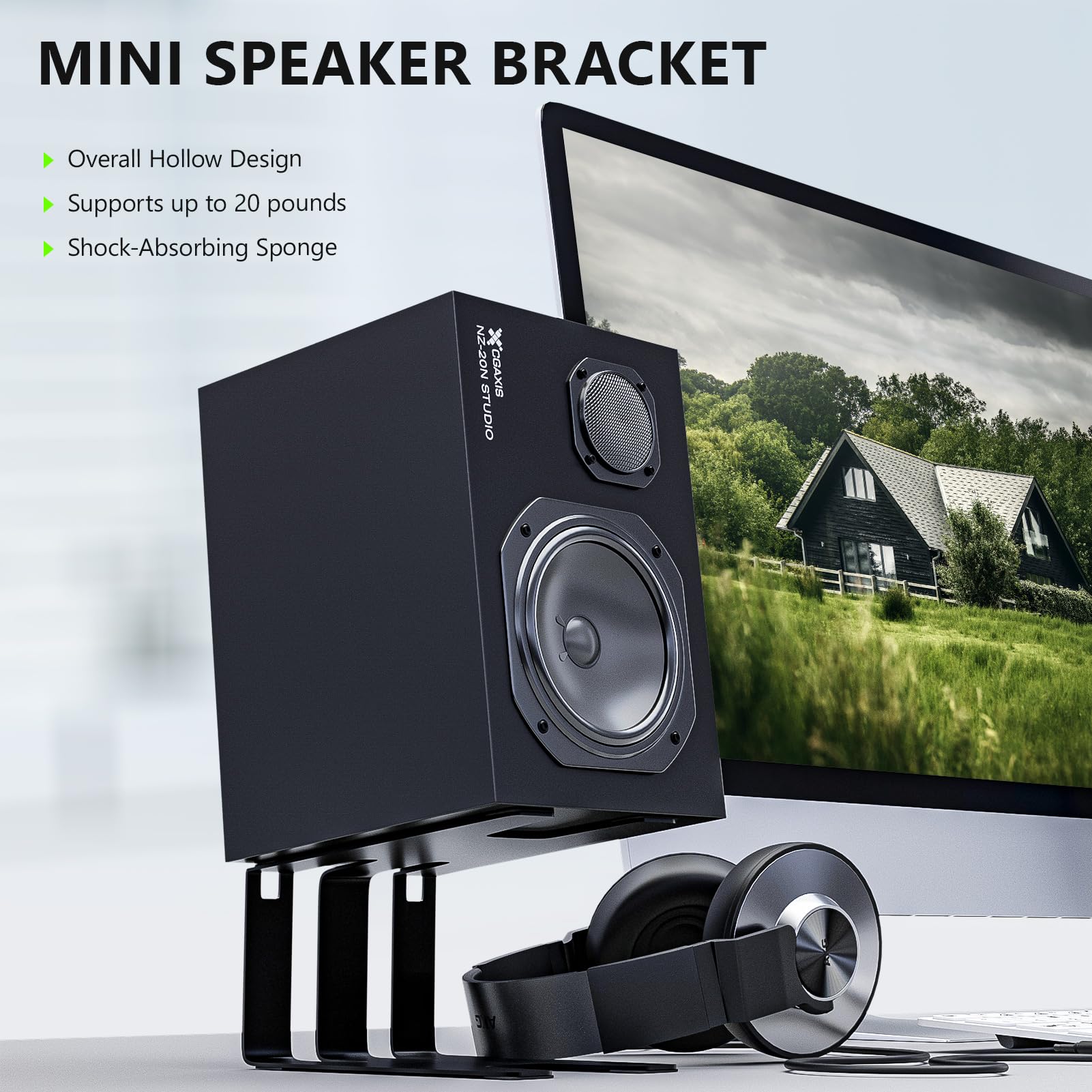 Amazon | Mukjipa AB-M スピーカースタンド 卓上 小型スピーカーアルミ