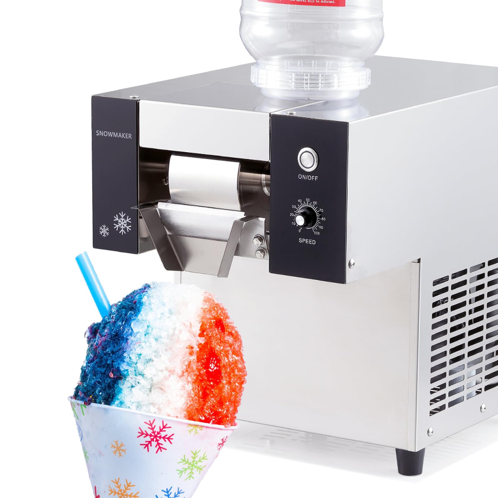 Amazon.co.jp: koliceビジネス用 自動スノーフレークアイスマシン、す