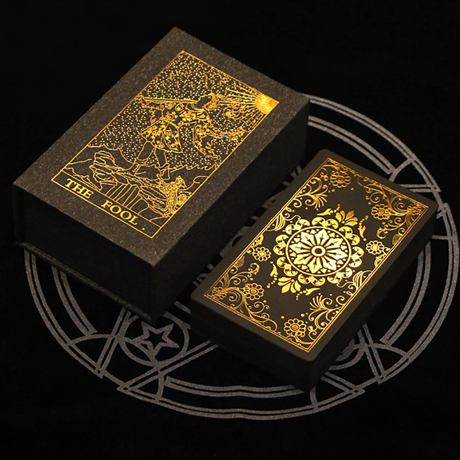 Amazon.co.jp: ゴールドホイルタロットカード、ガイドブック付き預言者