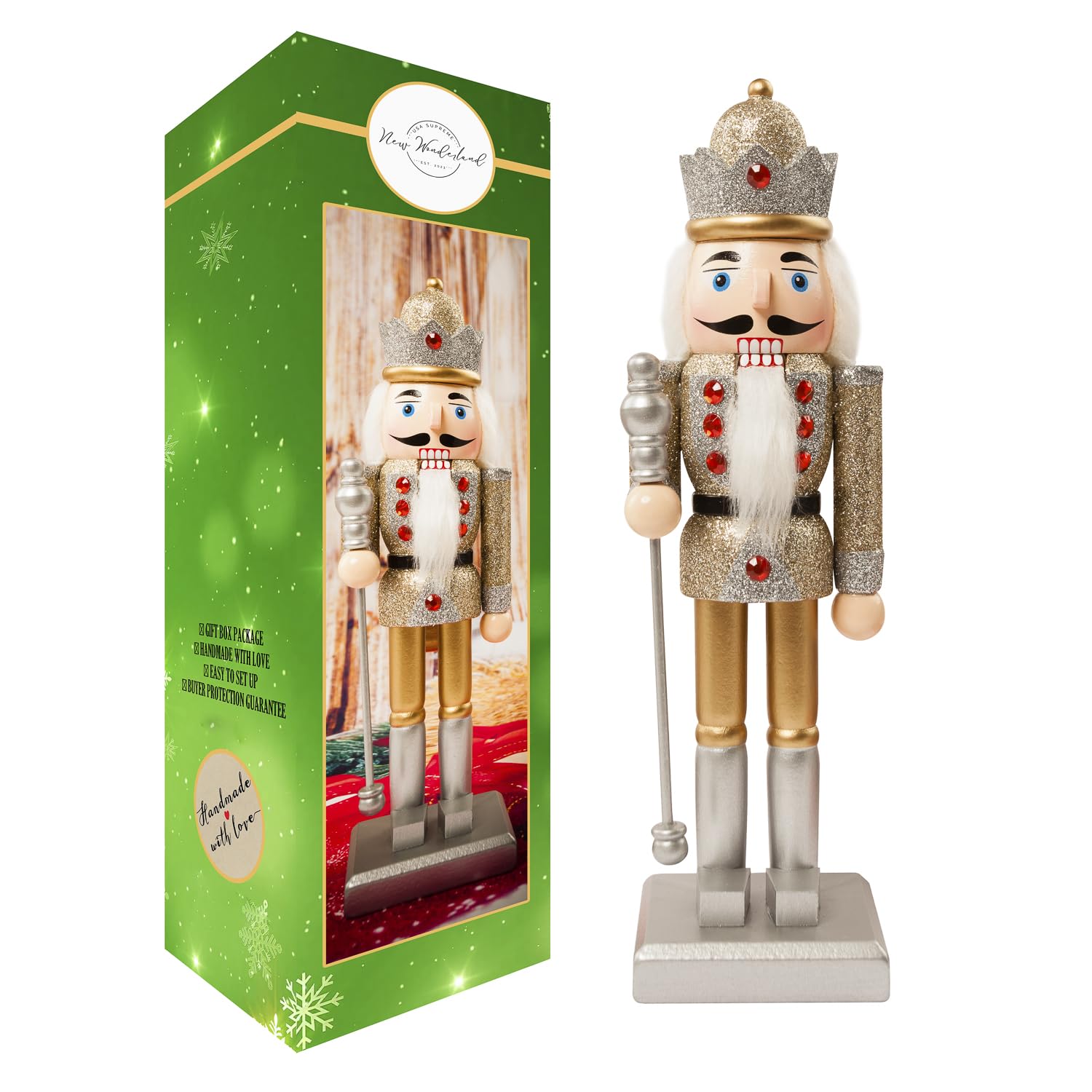 Amazon.com: USA SUPREME Traditional Christmas Nutcracker Wooden