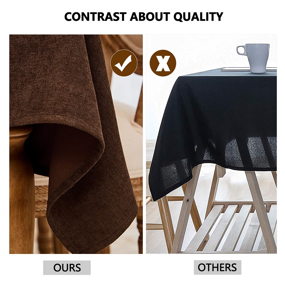 Amazon｜WAITER TREE テーブルクロス テーブルカバー 無地 防水マット
