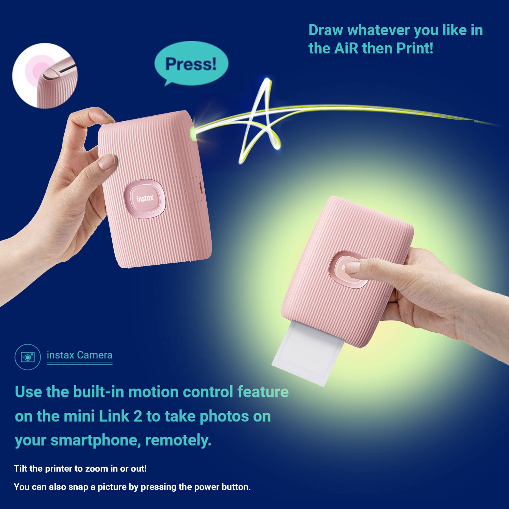 Amazon | 富士フイルム Instax Mini Link 2 スマートフォンプリンター