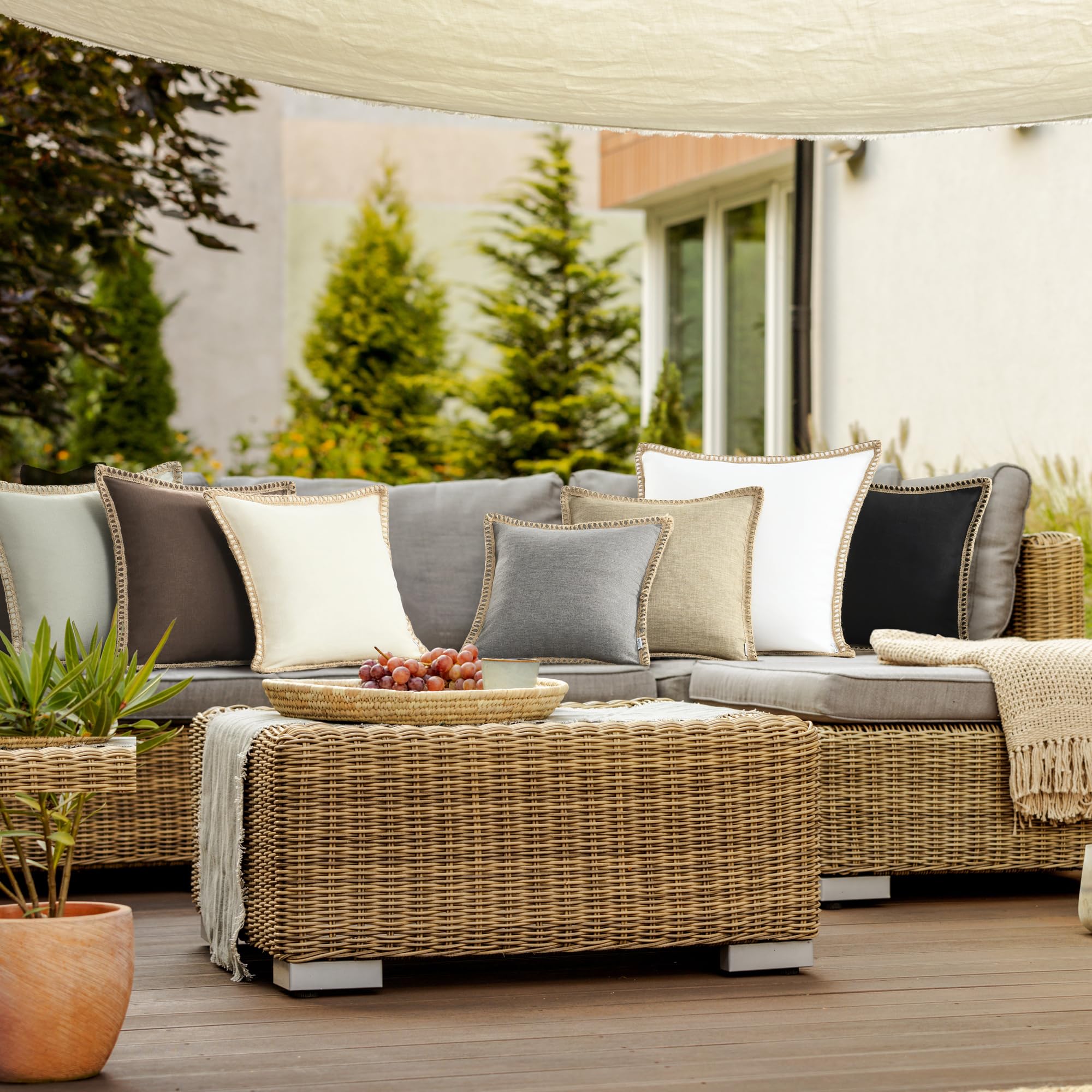 Amazon.co.jp: NordECO HOME ファームハウス クッションカバー 2枚